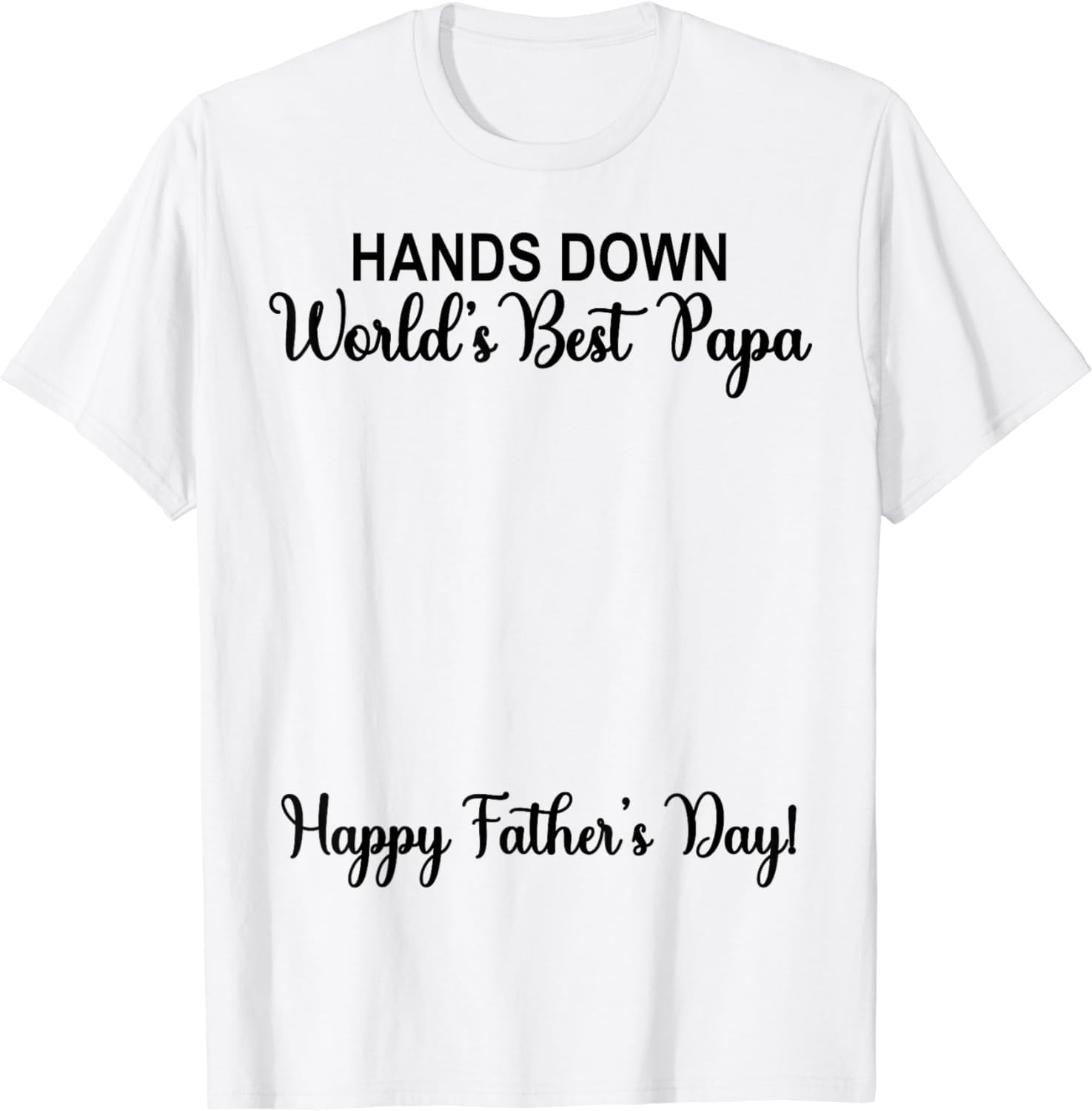 World's Best Papa Put Child's Handprints Happy Father's Day TShirt
