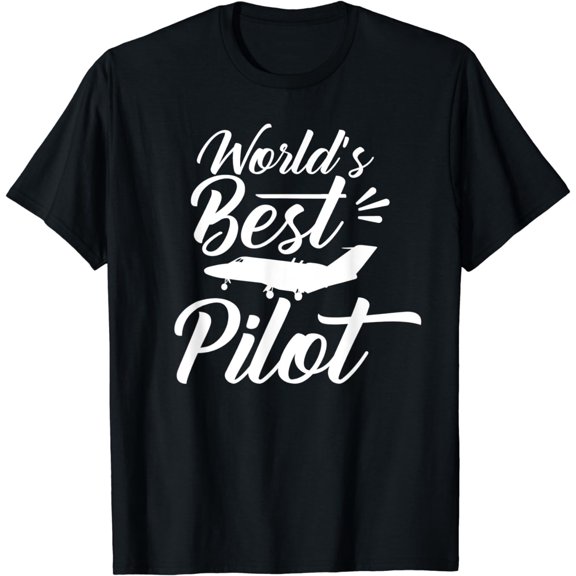 World's Best Pilot Airplane Aviator Aviation T-Shirt
