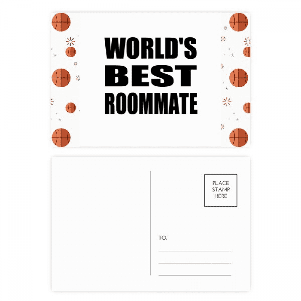 World's Best Roommate Graduation season Basketball Postcard Set Thanks Card Mailing Side 20pcs