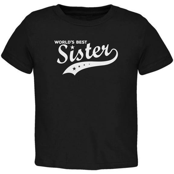 World's Best Sister Black Toddler T-Shirt - 3T