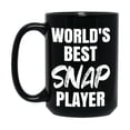 thumbnail image 1 of World's Best Snap Player Mug, Funny Card Game Player Gift, 11Oz Or 15Oz Black Ceramic Mug, 1 of 9