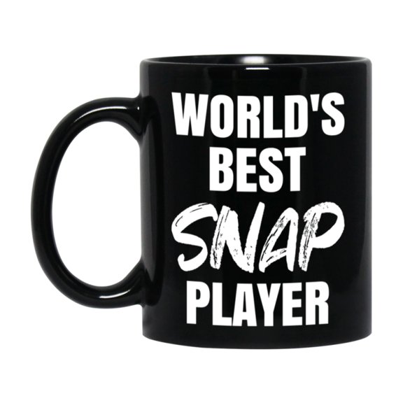 World's Best Snap Player Mug, Funny Card Game Player Gift, 11Oz Or 15Oz Black Ceramic Mug