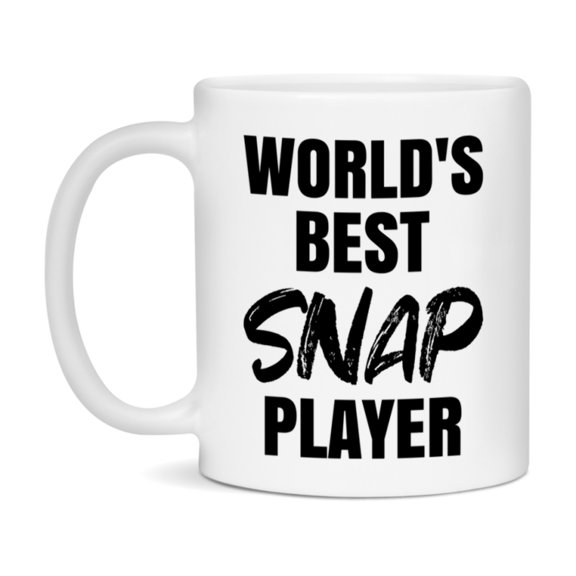 World's Best Snap Player Mug, Funny Card Game Player Gift, 11Oz Or 15Oz White Ceramic Mug