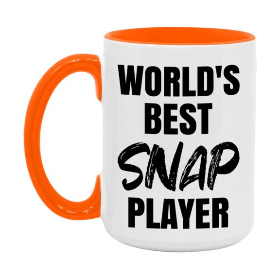 World's Best Snap Player Mug, Funny Card Game Player Gift, 11Oz Or 15Oz White Ceramic Mug