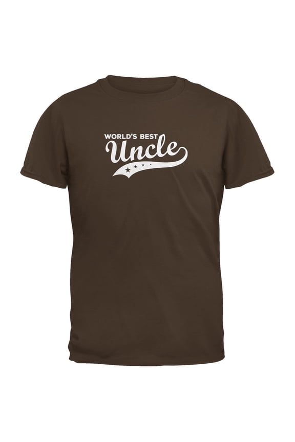 World's Best Uncle Brown Adult T-Shirt - Large