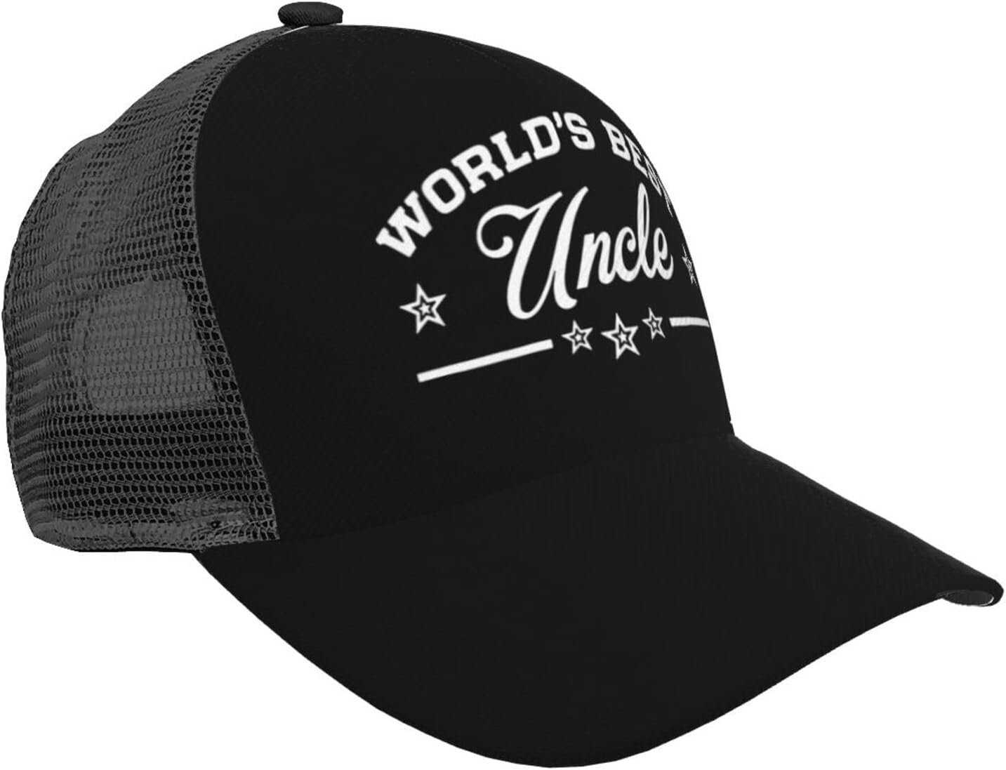 "Super Uncle" Curved Bill Trucker Hat - Adjustable, Mid Crown, Embroidered Design