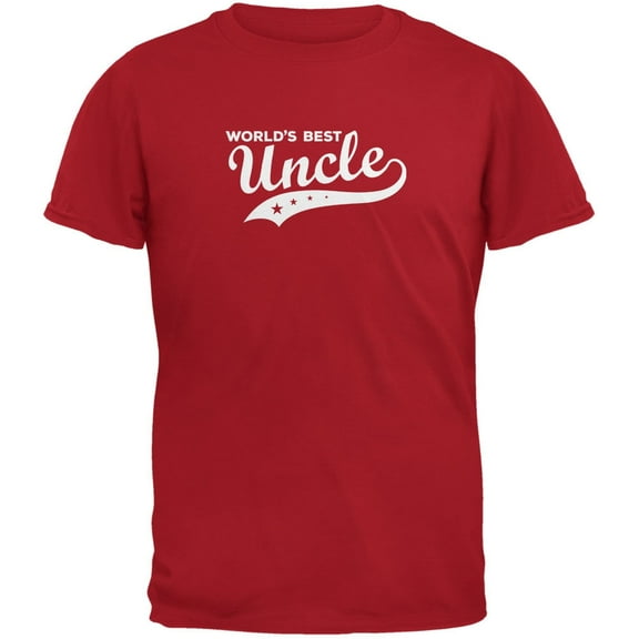 World's Best Uncle Red Adult T-Shirt - Large