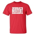 thumbnail image 1 of World's Bestest Grandpa Adult Short Sleeve T-shirt, 1 of 1