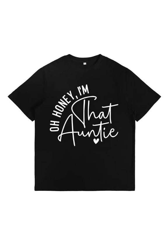 World's Coolest Auntie Tee – ‘Love You to the Moon & Back’ Sweet Print – Women’s Soft Cotton Casual Tops