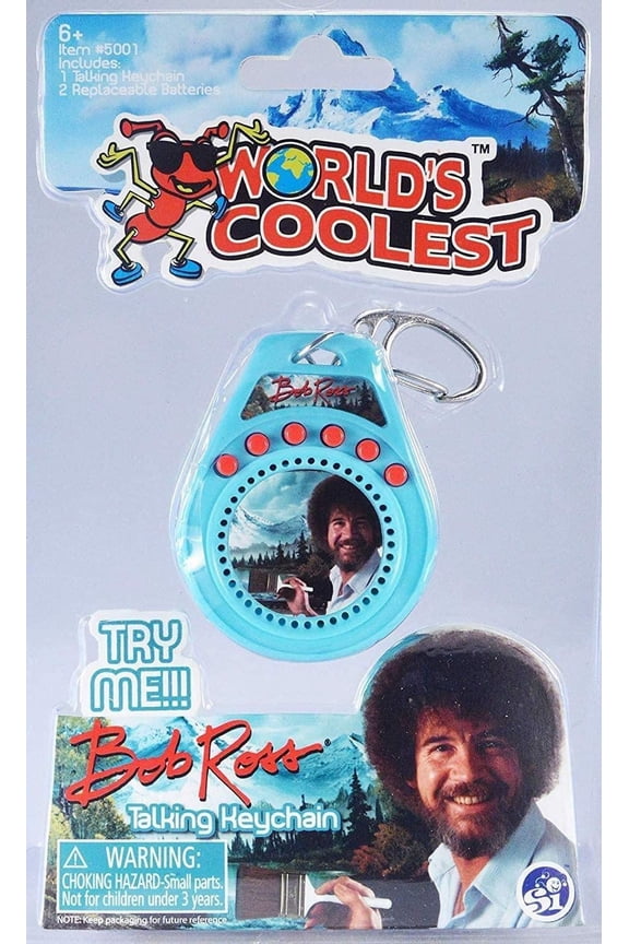 World's Coolest Bob Ross Talking Keychain