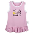 thumbnail image 1 of World's Cutest Alarm Clock Funny Dresses For Baby, Newborn Babies Skirts, Infant Princess Dress, 0-24M Kids Graphic Clothes (Pink Sleeveless Dresses, 18-24 Months), 1 of 4