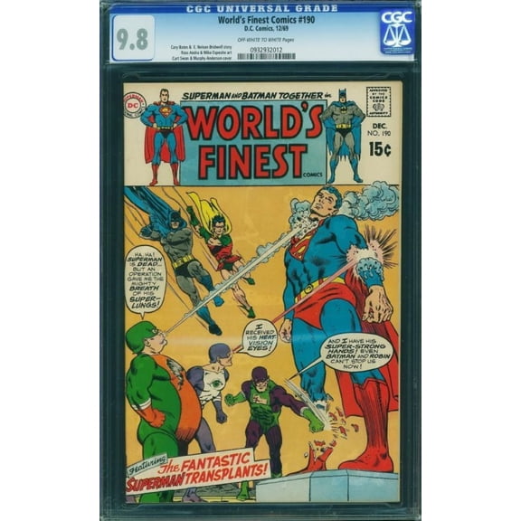 World's Finest Comics #190 - CGC 9.8 Comic Book