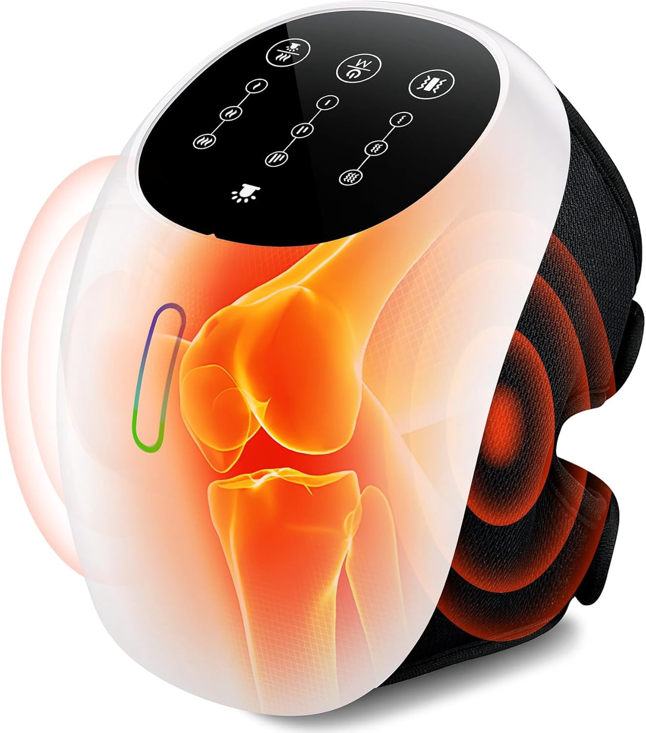 360° Comfort Knee Wrap with Soothing Heat, Kneading Massage, and Red Light