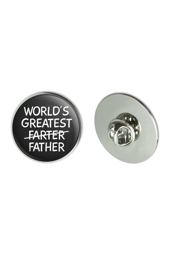 World's Great Farter Father Metal 1.1" Tie Tack Hat Lapel Pin Pinback