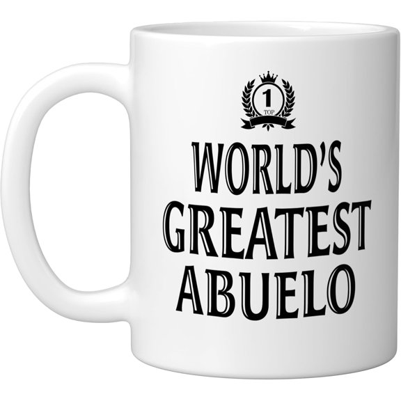 World's Greatest Abuelo Cool for Spanish Hispanic Grandpa Ceramic Mug, White 11 oz