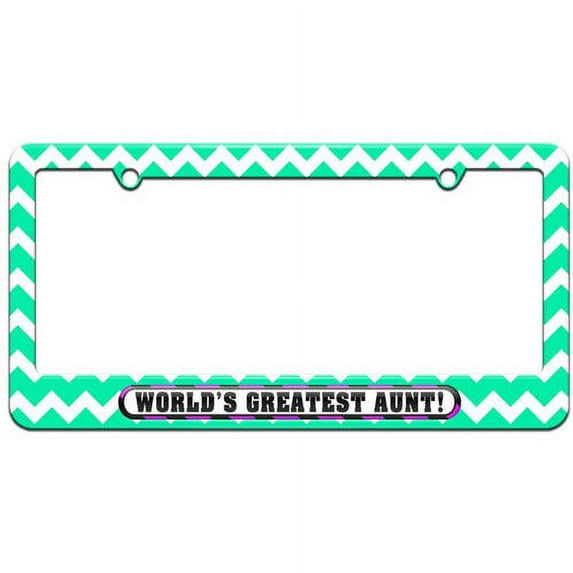 World's Greatest Aunt License Plate Tag Frame, Multiple Colors