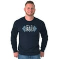 thumbnail image 1 of World's Greatest Dad Argyle Fathers Men's Big & Tall Long Sleeve Graphic Tee Brisco Brands 2X, 1 of 5