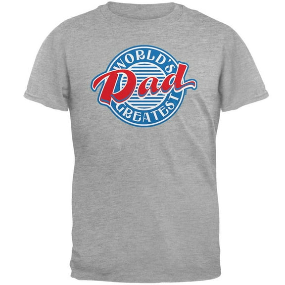 World's Greatest Dad Circle Mens T Shirt Heather LG