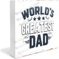 thumbnail image 1 of World's Greatest Dad Desk Decor Wood Box Sign,Cool Father's Day Presents from Daughter, Son - Heartwarming Men Keepsake7"x7", 1 of 6