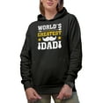 thumbnail image 1 of World's Greatest Dad, Father's Day or Birthday, Black Hooded Sweatshirt or Hoodie, Large, 1 of 5