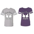 thumbnail image 1 of World's Greatest Dad Mom Matching Couple Cotton Jerseys (Men Heather / Women Purple) (Men S / Women XL), 1 of 3