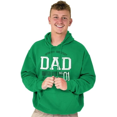 Fathers Day World's Greatest Dad No 1 Hoodie Hooded Sweatshirt Men Brisco Brands L