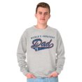 thumbnail image 1 of World's Greatest Dad Number 1 Father Men's Crewneck Sweatshirt Brisco Brands M, 1 of 1
