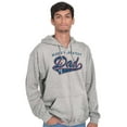 thumbnail image 1 of World's Greatest Dad Number 1 Father Zip Hoodie Sweatshirt Men Brisco Brands L, 1 of 7
