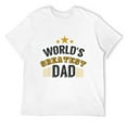 thumbnail image 1 of World's Greatest Dad Tshirt, Happy Father's Day T shirt, Dad T-Shirt White L, 1 of 5
