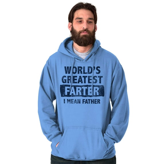 World's Greatest Farter Funny Fathers Men's Big & Tall Graphic Hoodie Brisco Brands 2X