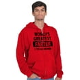 thumbnail image 1 of World's Greatest Farter Funny Fathers Men's Big & Tall Graphic Zip Up Hoodie Brisco Brands 4X, 1 of 5