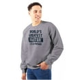 thumbnail image 1 of World's Greatest Farter Funny Fathers Men's Big & Tall Crewneck Sweatshirt Brisco Brands 3X, 1 of 5