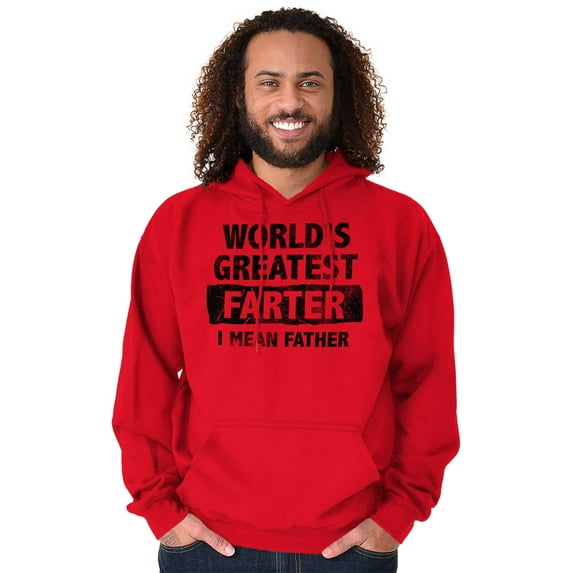 World's Greatest Farter Funny Fathers Men's Big & Tall Graphic Hoodie Brisco Brands 3X