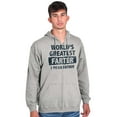 thumbnail image 1 of World's Greatest Farter Funny Fathers Zip Hoodie Sweatshirt Men Brisco Brands M, 1 of 6
