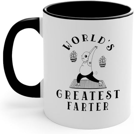 World’s Greatest Farter I Mean Father Mug – Funny Dad Coffee Cup Gift for Father’s Day, Birthday, Christmas, Joke Present from Son, Daughter, or Wife (Mug 007)