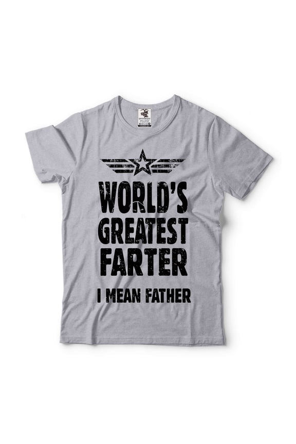 World's Greatest Farter Shirt Funny Father Shirt Dad Shirts Father's Day Funny Gifts Dad Joke Tee (Small Grey)