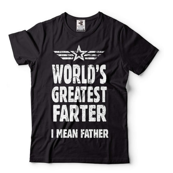 World's Greatest Farter Shirt Funny Father Shirt Dad Shirts Father's Day Funny Gifts Dad Joke Tee (X-Large Black)