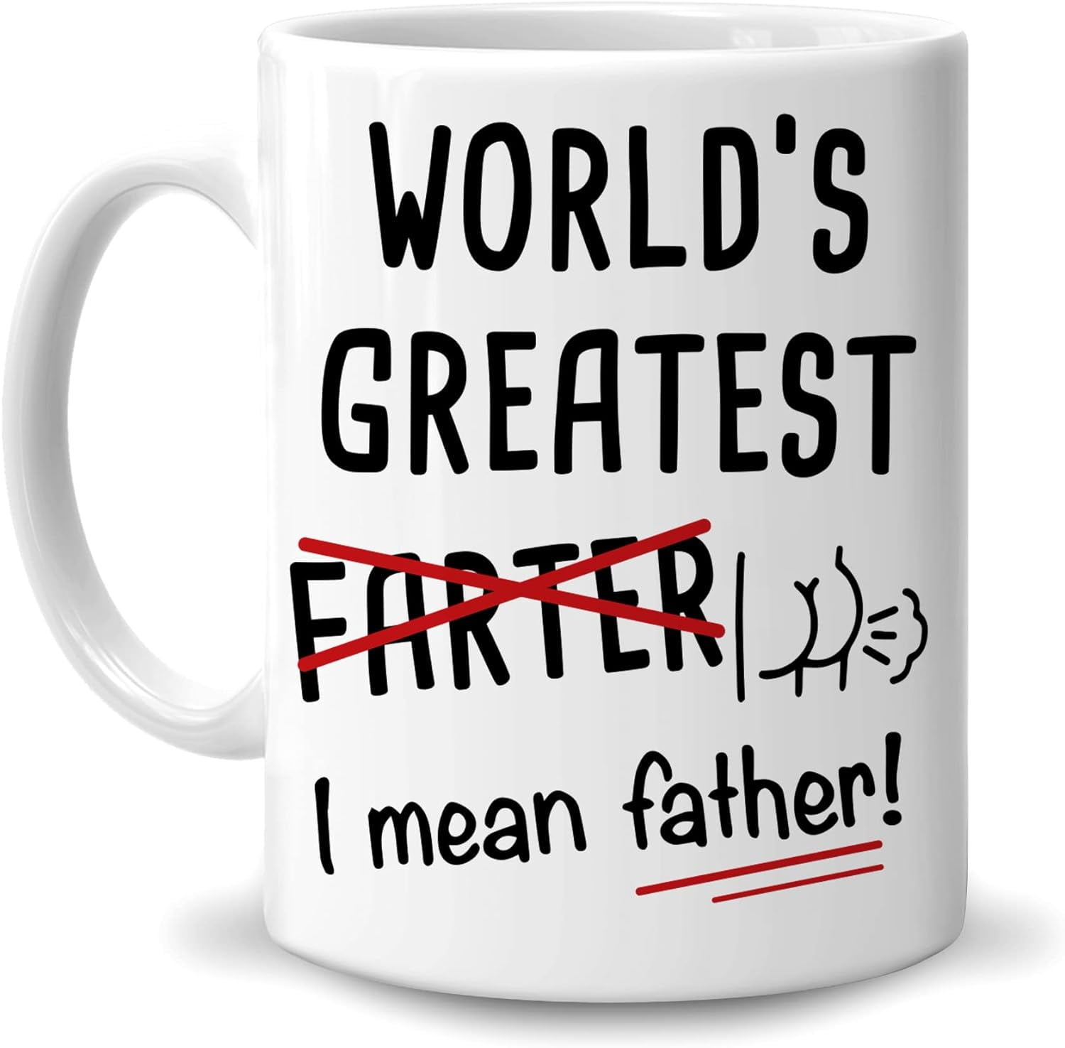 World's Greatest Father White Ceramic Coffee Mug, 11 Oz