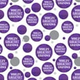 thumbnail image 1 of World's Greatest Grandma Grandmother Purple Premium Gift Wrap Wrapping Paper Roll, 1 of 4