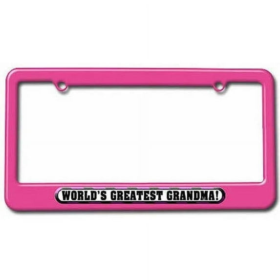 World's Greatest Grandma License Plate Tag Frame, Multiple Colors