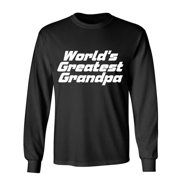World's Greatest Grandpa Sarcastic Humor Novelty Men's Long Sleeve Shirts