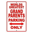thumbnail image 1 of World's Greatest Grandparents Parking Only Sign Gift Wall Novelty Aluminum 8"x12", 1 of 1