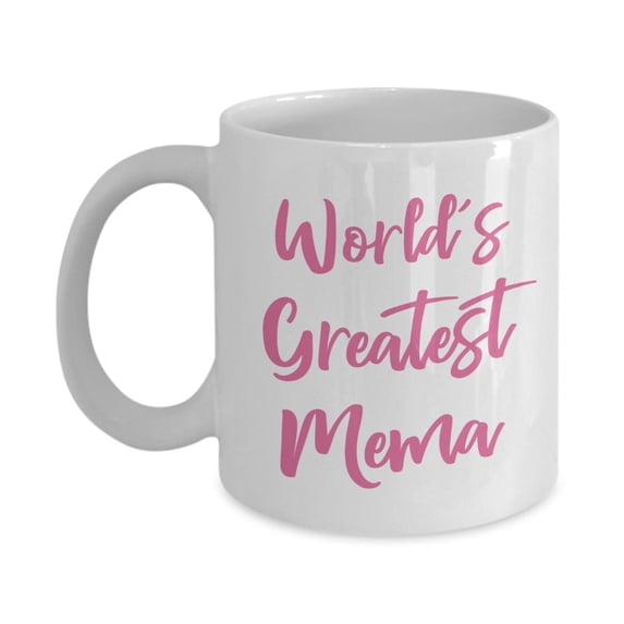 World’s Greatest Mema Mug - Funny Tea Hot Cocoa Coffee Cup - Novelty Birthday Christmas Anniversary Gag Gifts Idea