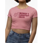 World's Greatest Mom Crop Tee Women's