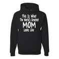thumbnail image 1 of World's Greatest Mom Looks Like Mother's Day Unisex Graphic Hoodie Sweatshirt, Black, Small, 1 of 3