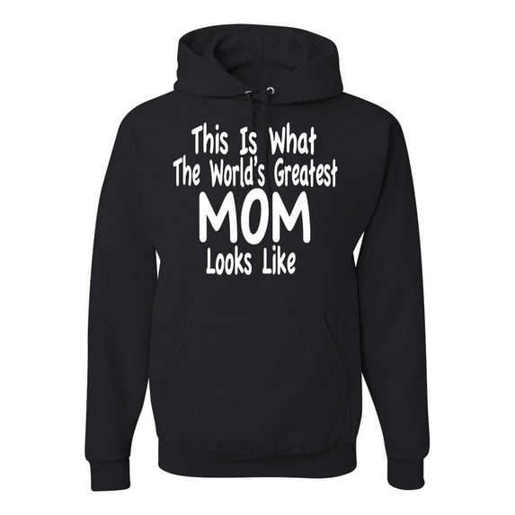 World's Greatest Mom Looks Like Mother's Day Unisex Graphic Hoodie Sweatshirt, Black, Small