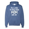 thumbnail image 1 of World's Greatest Mom Looks Like Mother's Day Unisex Graphic Hoodie Sweatshirt, Vintage Heather Blue, Medium, 1 of 3