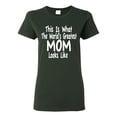 thumbnail image 1 of World's Greatest Mom Looks Like Mother's Day Womens Graphic T-Shirt, Forest Green, 2XL, 1 of 3