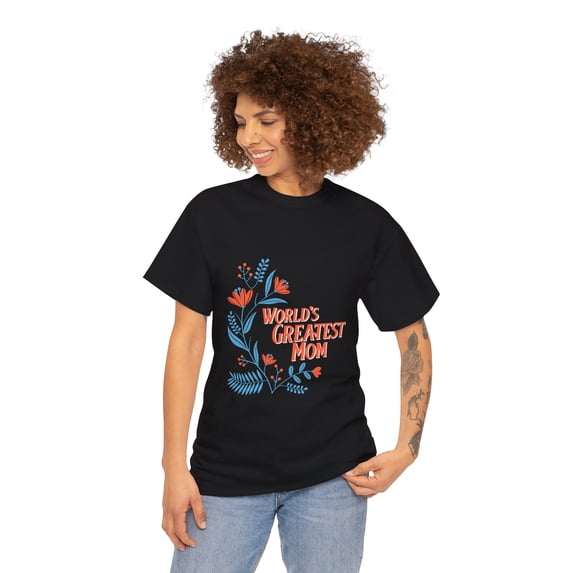 World's Greatest Mom Mother's Day Amazed Gift Unisex Heavy Cotton T-shirt