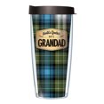 thumbnail image 1 of Signature Tumblers World's Greatest No. 1 Grandad Wrap on Blue Flannel 22 Ounce Double-Walled Travel Tumbler Mug with Black Easy Sip Lid, 1 of 3